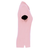 Ladies’ short-sleeved piqué polo shirt Pale Pink XXL