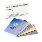 Anti skimming RFID kort med aktiv chip, hvid