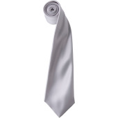 'Colours' Satin Tie Silver One Size