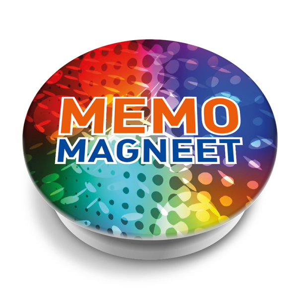 Ronde Memo-Magneet met dominglabel, formaat Ø 35 mm