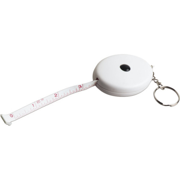 ABS key holder tape measure white