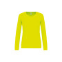 Damessportshirt Lange Mouwen Fluorescent Yellow XL