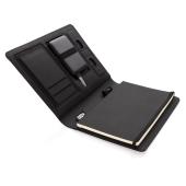 Air 5W wireless charging notebook with 5000mAh powerbank, bl