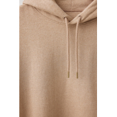 Iqoniq Torres gerecycled katoen hoodie ongeverfd, heather brown (XXS)