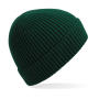 Engineered Knit Ribbed Beanie - Bottle Green - One Size