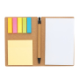 Kraft sticky notes A6 booklet with pen, brown