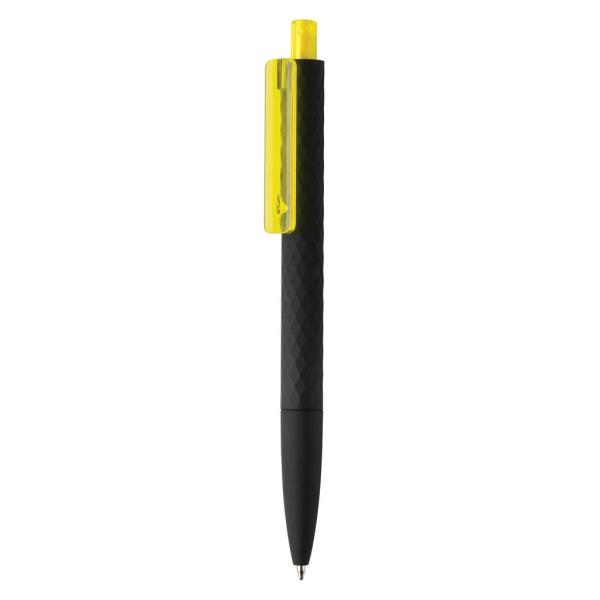 X3 zwart smooth touch pen, geel