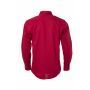Men's Shirt Longsleeve Poplin - red - 4XL