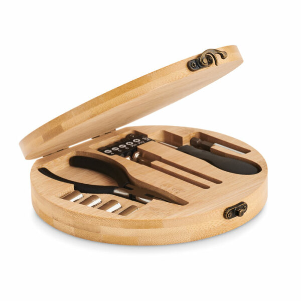 BARTLETT - 15 piece tool set bamboo case