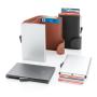 C-Secure aluminium RFID kaarthouder & portemonnee, bruin, zilver
