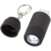 Avior nyckelring med laddningsbar USB-lampa - Svart