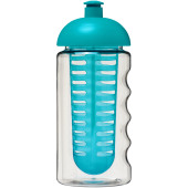 H2O Active® Bop 500 ml bidon en infuser met koepeldeksel - Transparant/Aqua blauw