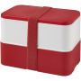 MIYO dubbellaagse lunchtrommel - Rood/Wit/Rood