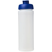 Baseline® Plus grip 750 ml sportflaska med uppfällbart lock - Transparent/Blå