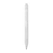 X9 frosted pen met siliconen grip, wit