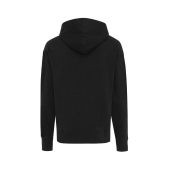 Iqoniq Yoho gerecycled katoen relaxed hoodie, zwart (L)