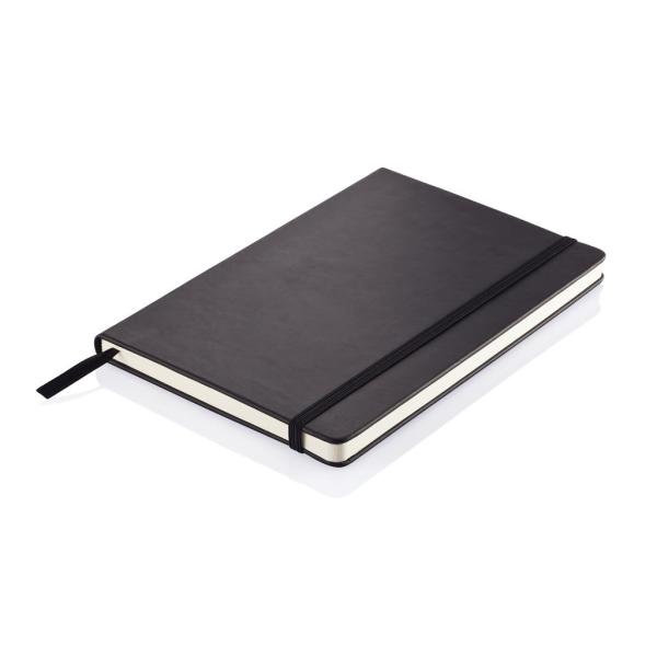 Deluxe hardcover PU A5 notitieboek, zwart