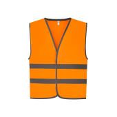 Kids Fluo Reflective Border Waistcoat - Orange - 10-12 (L)