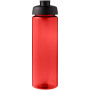 H2O Active® Eco Vibe 850 ml flip lid sport bottle - Red/Solid black