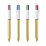 BIC® 4 Colours Shine balpen + Lanyard 4 Colours Shine ballpen LP gold_UP white_RI black