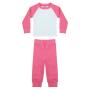 Baby/Toddler Pyjamas, Candyfloss Pink/White, 3-4, Larkwood