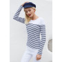 Gestreept dames-T-shirt lange mouwen White / Navy Stripes S Gestreept dames-T-shirt lange mouwen White / Navy Stripes S