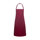 Basic Bib Apron Pinafore - Dark Red - One Size