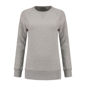 L&S Heavy Sweater Raglan Crewneck for her grey heather XXL
