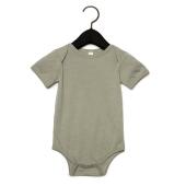 Bella Baby Jersey Short Sleeve Bodysuit, Heather Stone, 6-12, Bella+Canvas