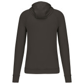 Unisex sportsweater Met Capuchon En Halsrits Dark Grey XS