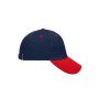 MB6526 5 Panel Sandwich Cap - navy/red/navy - one size