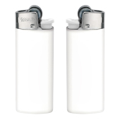 BIC® J25 Standaard aansteker J25 Lighter BO opaque white_BA white_FO white_HO chrome