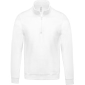 Sweater met ritskraag White XS