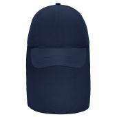 MB6243 6 Panel Cap with Neck Guard navy one size