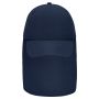 MB6243 6 Panel Cap with Neck Guard - navy - one size
