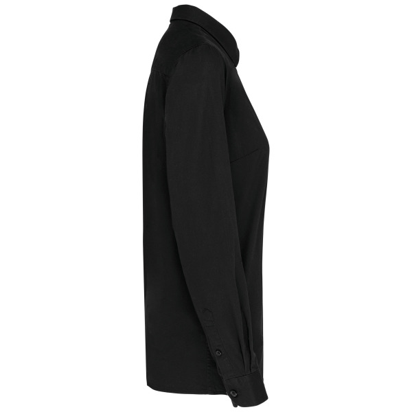 Damesoverhemd met lange mouwen van katoen Nevada Black XL