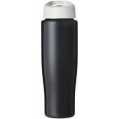 H2O Active® Tempo 700 ml drikkeflaske og låg med hældetud - Ensfarvet sort/Hvid