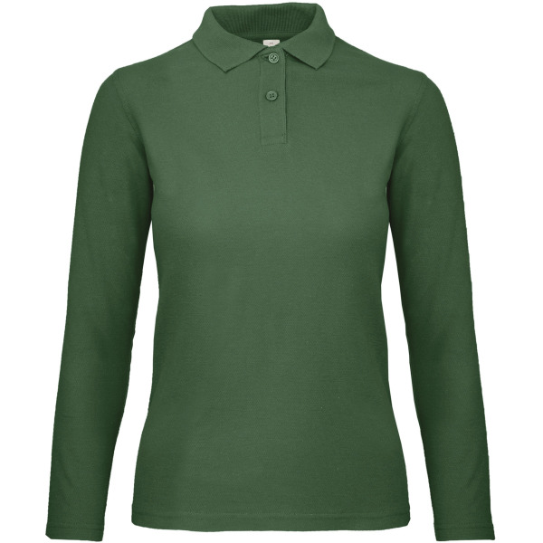 ID.001 Ladies' long-sleeve polo shirt Bottle Green 3XL