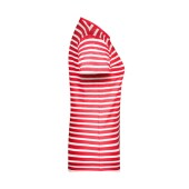 Ladies' T-Shirt Striped - red/white - S