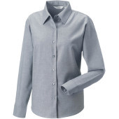 Ladies' Long Sleeve Easy Care Oxford Shirt Silver XL