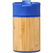 Arca 200 ml spildsikkert kobbervakuumglas i bambus - Kongeblå