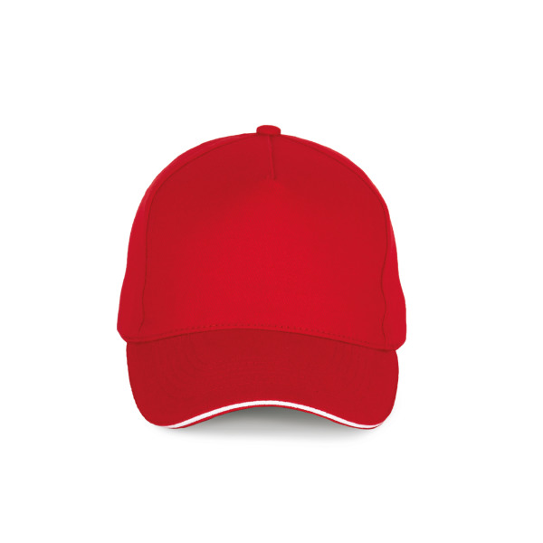 Kappe -  5-Panels Red / White One Size
