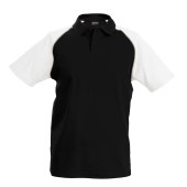 Baseballpolo Black / White XXL