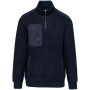 Eco-friendly fleece met ritskraag unisex Navy XS