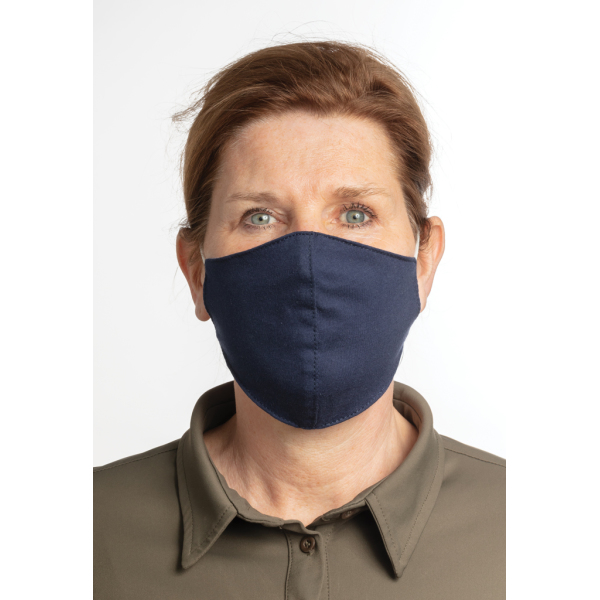 Reusable 2-ply cotton face mask, navy
