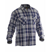 5157 Flannel shirt lined navy/grijs xxl