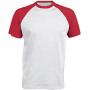 Baseball - Tweekleurig T-shirt White / Red S