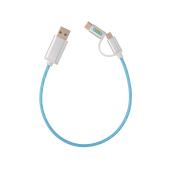 3-in-1 LED flow kabel, blauw