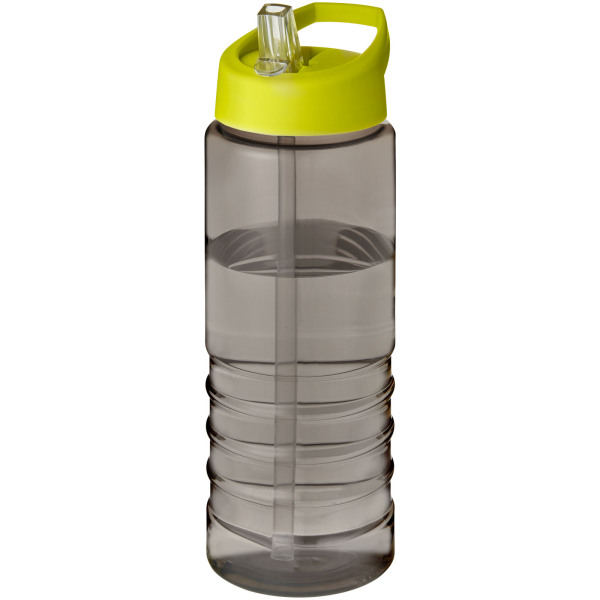 H2O Active® Eco Treble 750 ml spout lid sport bottle - Charcoal/Lime