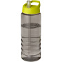 H2O Active® Eco Treble 750 ml drinkfles met tuitdeksel - Charcoal/Lime